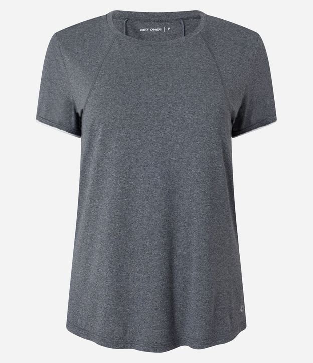 Remera Deportiva en Microfibra con Friso Contrastante 3