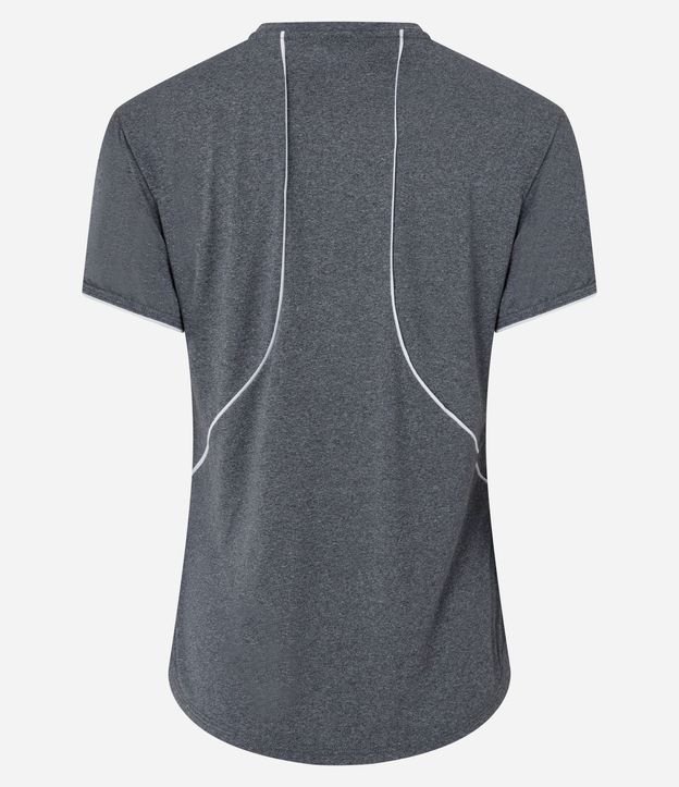 Remera Deportiva en Microfibra con Friso Contrastante 4