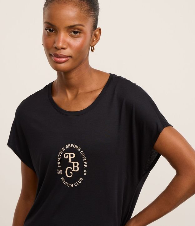Remera Deportiva Modal Estampa Lettering