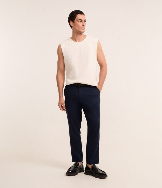Pantalón Relaxed en Viscolino con Cintura Trabilla 4