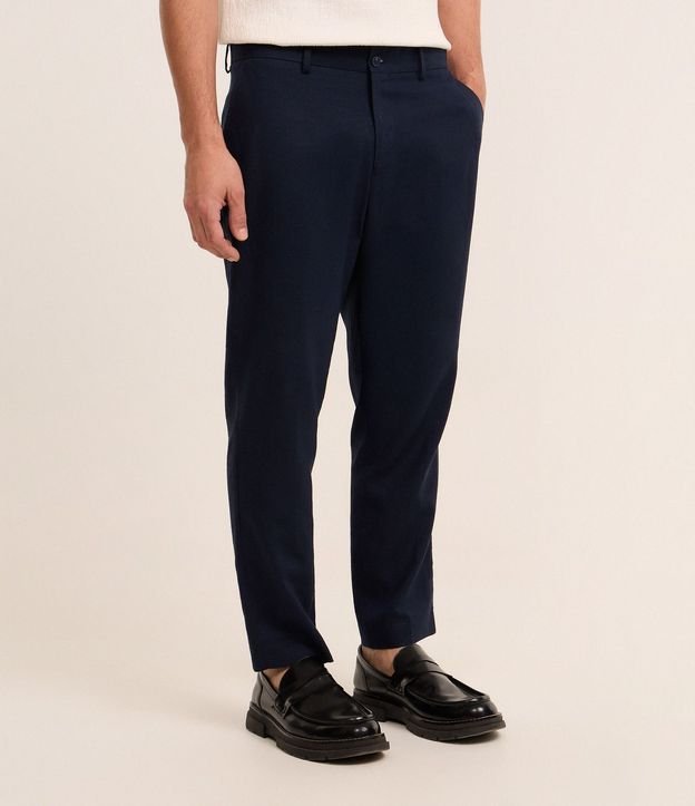 Pantalón Relaxed en Viscolino con Cintura Trabilla 6