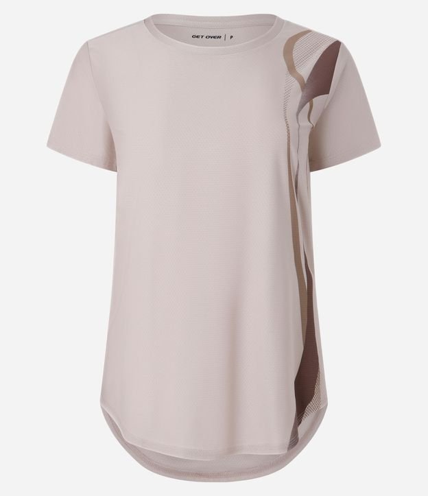 Remera Deportiva en Microfibra con Estampa Ondas 4