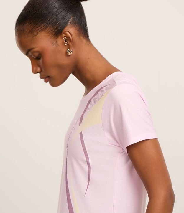 Remera Deportiva en Microfibra con Estampa Ondas 4