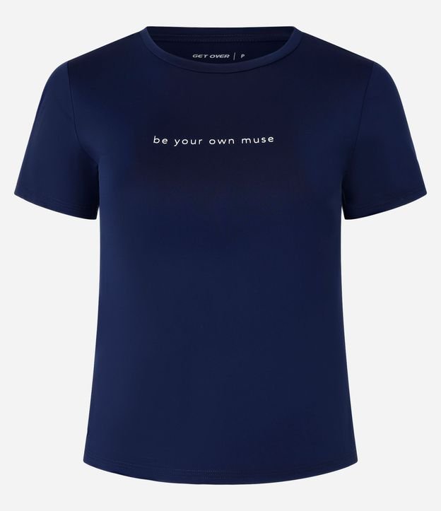 Remera Deportiva en Microfibra con Estampa Be Your Own Muse