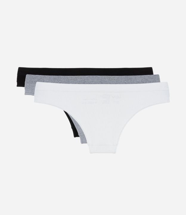 Kit 03 Bombachas Bikini Hilo Seamless Texturizadas 2