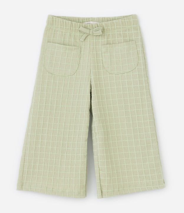 Conjunto Infantil Texturizado con Lacitos y Pantalón Wide Leg - Talle 1 a 6 años 5