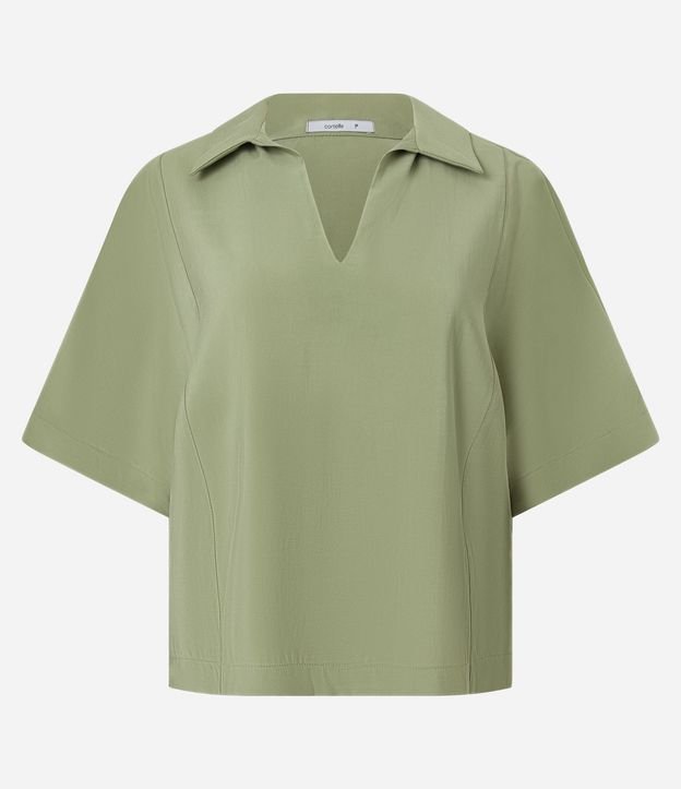 Blusa en Viscosa con Recorte y Manga Ampla 5