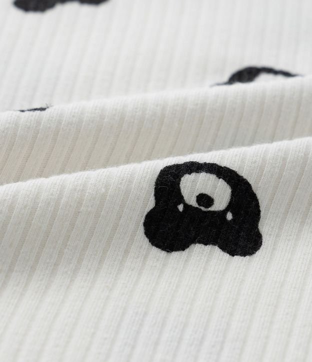 Blusa Infantil Acanalada con Estampa Oso - Talle 1 a 6  Anos 3