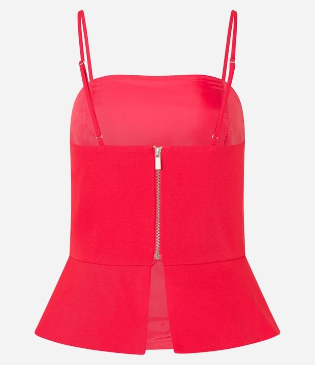Blusa Peplum Sastrería en Twill con Asas 6