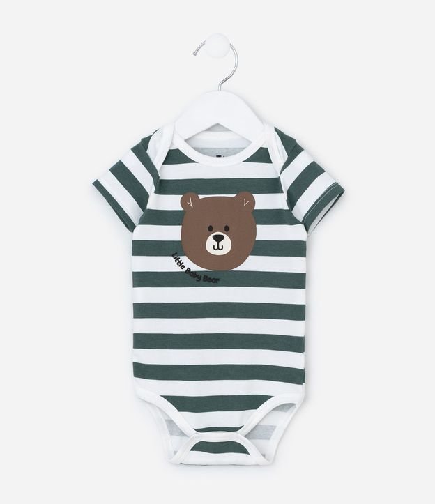 Body Infantil con Estampa Oso y Rayas - Talle 0 a 18 meses. 2