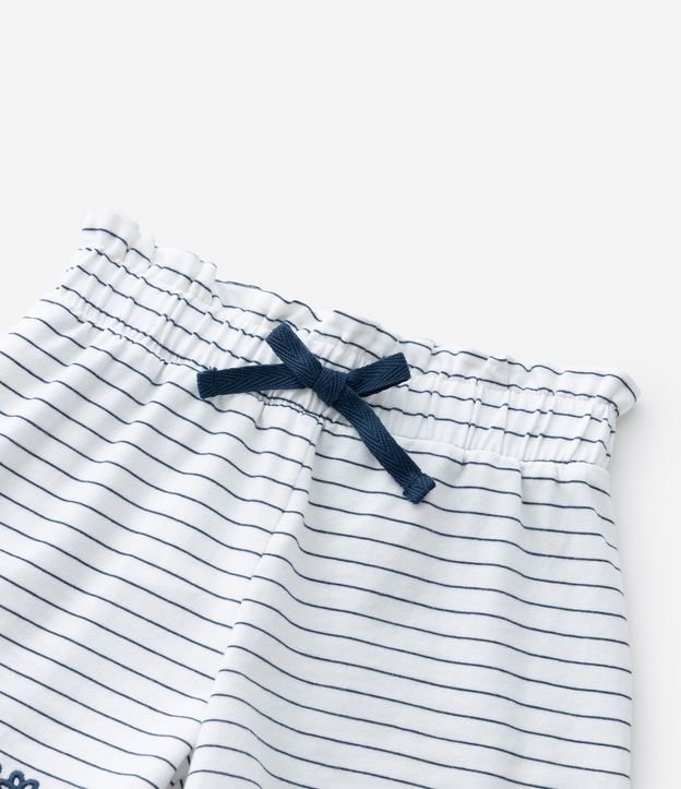 Short Clochard Infantil Listrado con Bordado - Talle 1 a 6 años 6