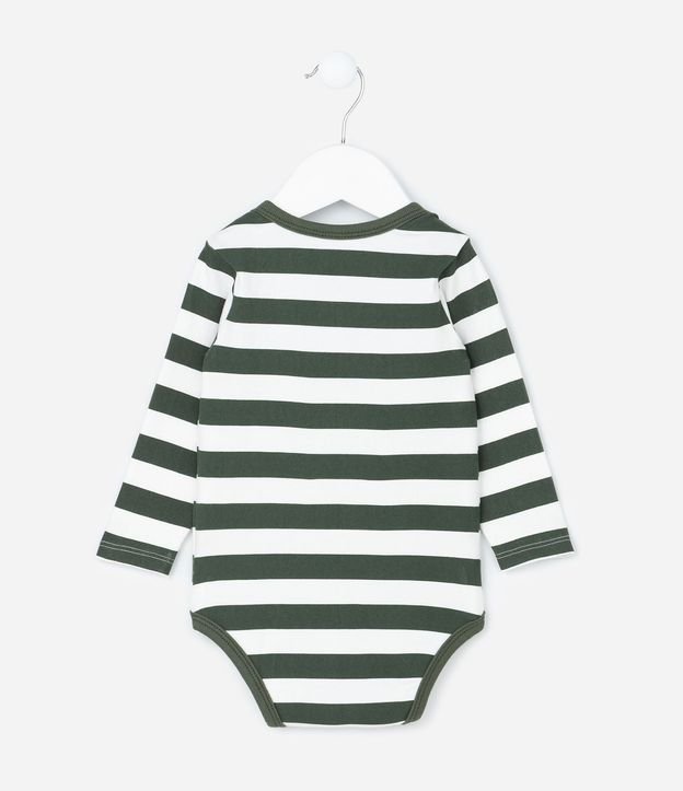 Body Infantil con Estampa Osito y Rayas - Talle 0 a 18 meses 3