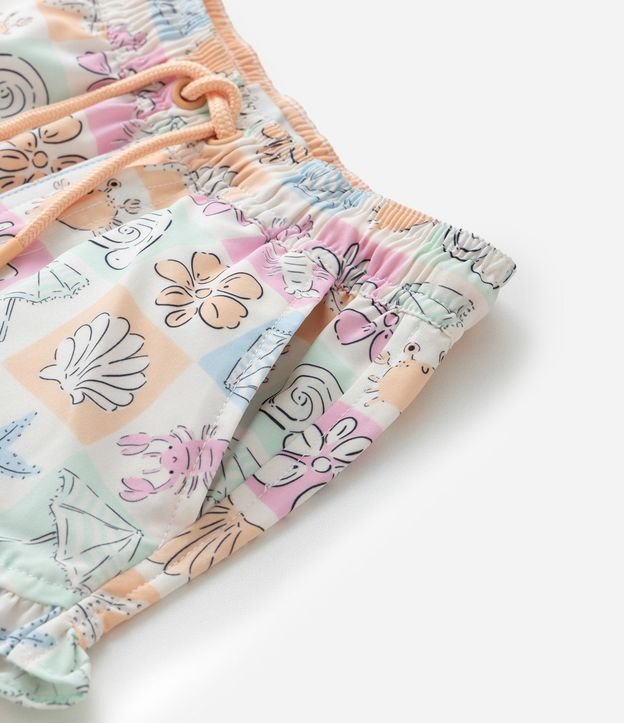 Short Infantil en Microfibra con Estampa Fondo de Mar - Talle 1 a 6 años 6