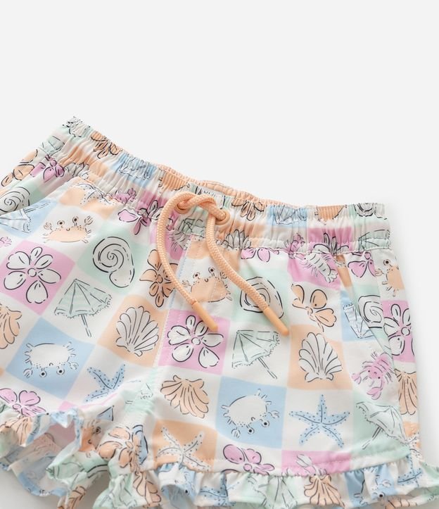 Short Infantil en Microfibra con Estampa Fondo de Mar - Talle 1 a 6 años 7