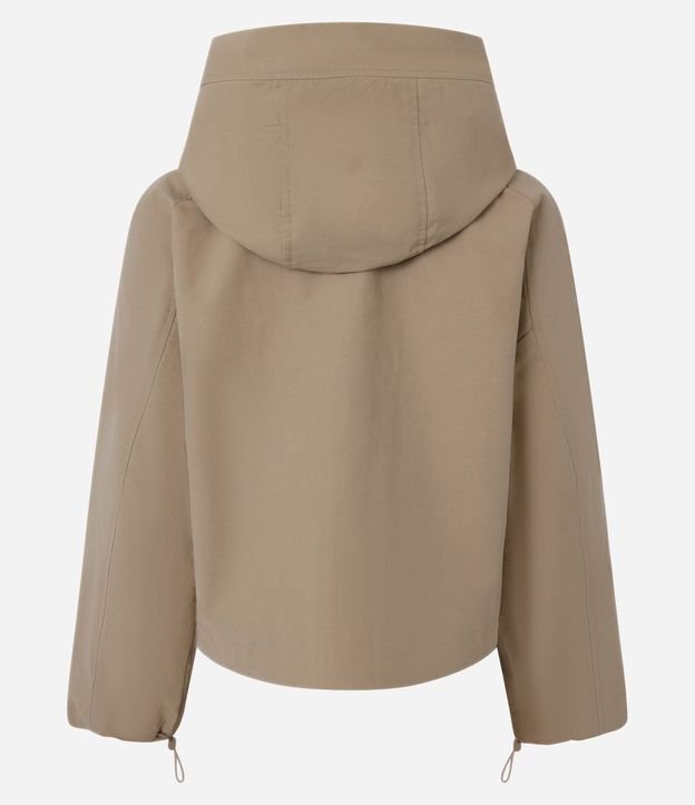 Campera en Sarga con Cuello alto y Bolsillos Delanteros 7