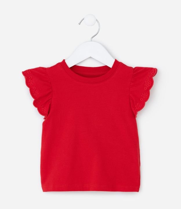 Remera Infantil con Volado en las Mangas - Talle 1 a 6 años