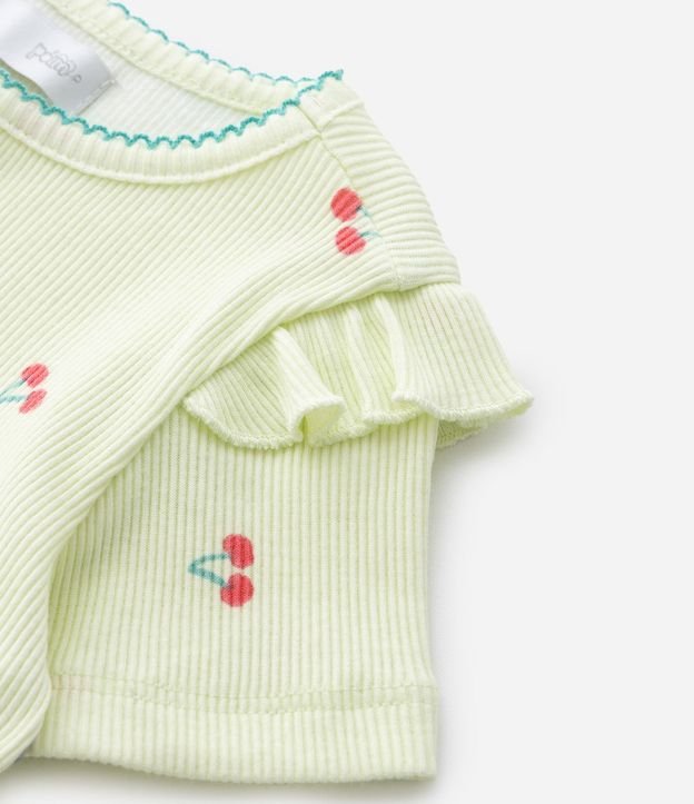 Blusa Infantil en Rib con Estampa de Cereza - Talle 1 a 6 años 6
