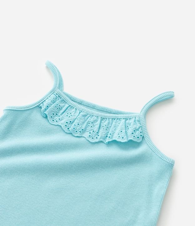 Musculosa Infantil en Rib con Volado - Talle 1 a 6 años 5