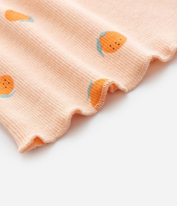 Musculosa Infantil en Ribana con Estampa de Naranjas - Talle 1 a 6 años 5