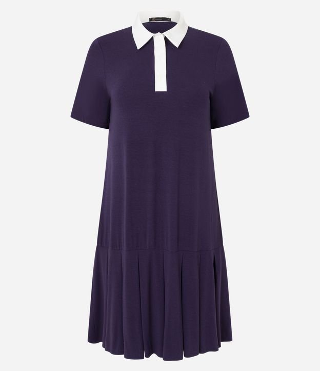 Vestido Corto Sportcore en Rib con Cuello Polo 6