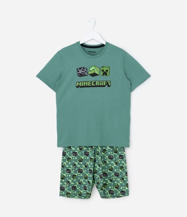 Pijama Infantil con Estampa Minecraft - Talle 5 a 4 años 2