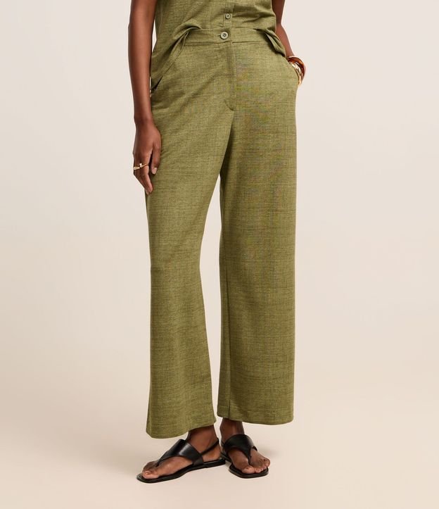 Pantalón en Orly con Fondo Melange y Cintura Elástica 3