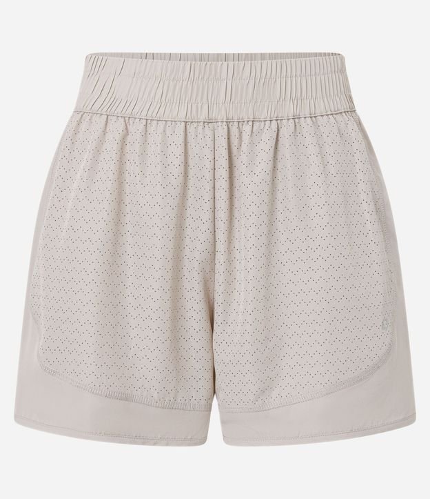 Bermuda Runner Deportiva en Microfibra Ligera con Textura de Agueros
