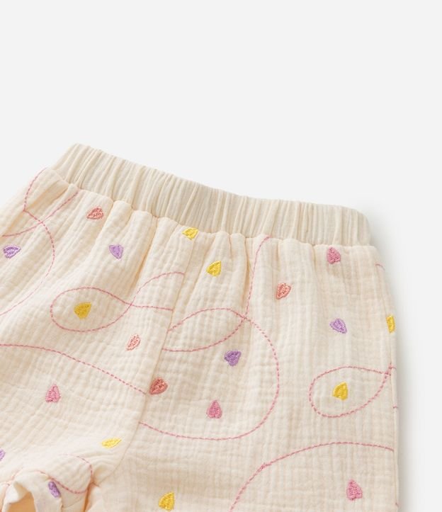 Conjunto Infantil en Tricolina con Estampa Bordada de Corazones - Talle 1 a 6 años 13