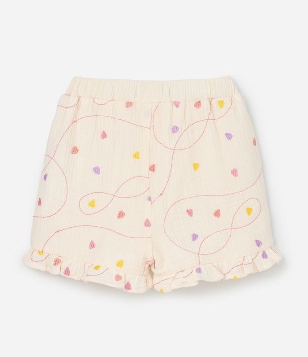 Conjunto Infantil en Tricolina con Estampa Bordada de Corazones - Talle 1 a 6 años 6