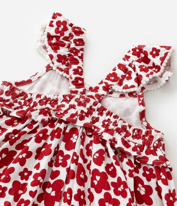 Vestido Infantil en Viscosa con Estampa Floral - Talle 1 a 6 años 5