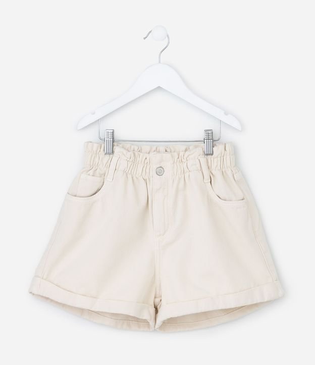 Short Clochard Infantil en Sarga con Cintura Elástica - Talle 5 a 14 años 3