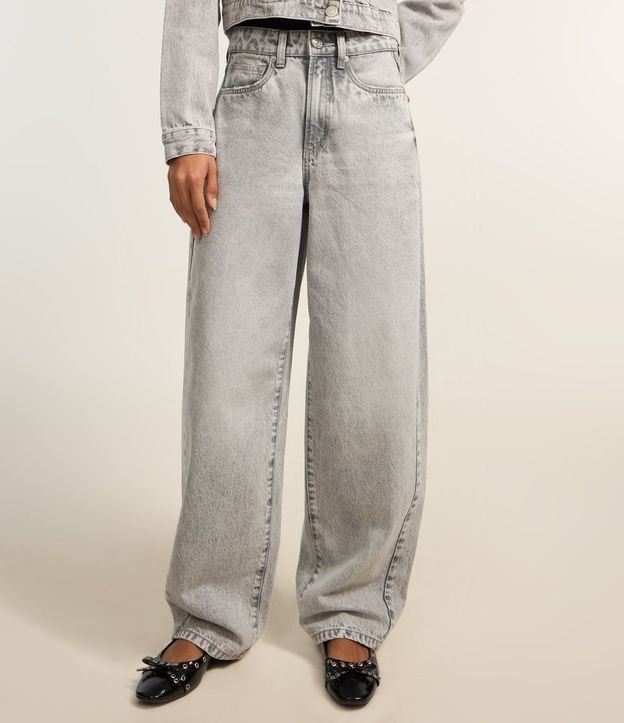 Pantalón Baggy en Jeans con Trabillas y Bolsillos 3