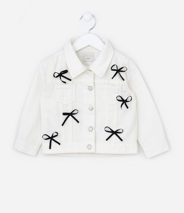 Campera Infantil Jeans con Lacitos Aplicados - Talle 1 a 6 años