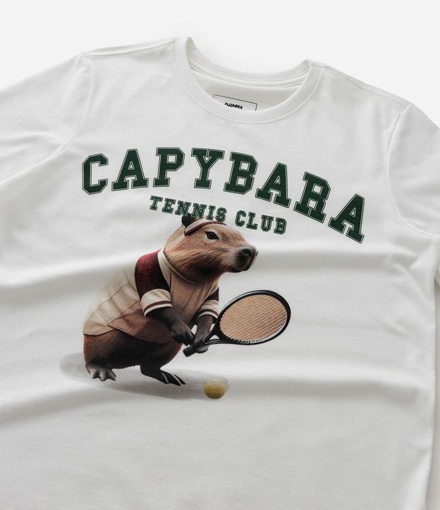 Remera Infantil con Estampa de Carpincho Tenista - Talle 5 a 14 años 5