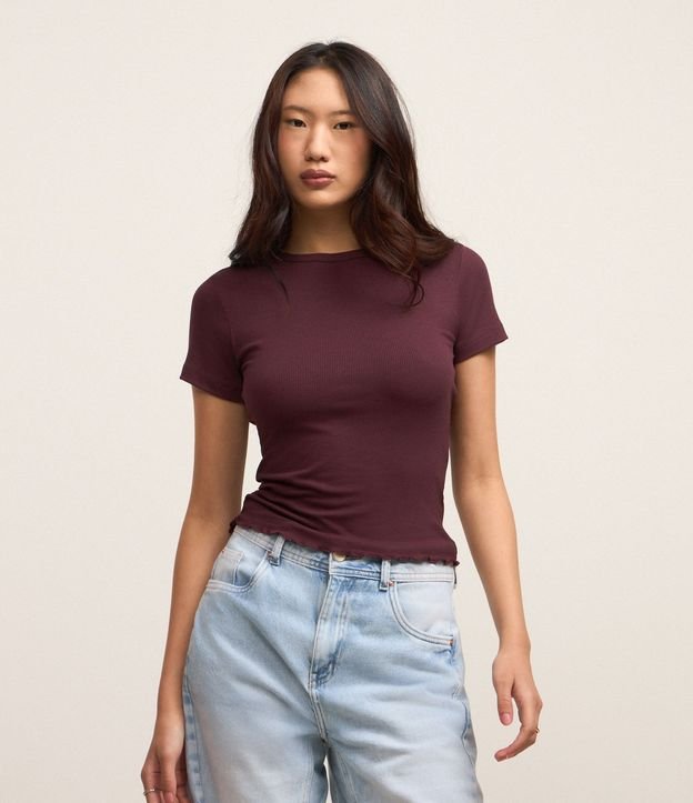 Blusa en Viscosa Texturizada con Bajo Ondulado