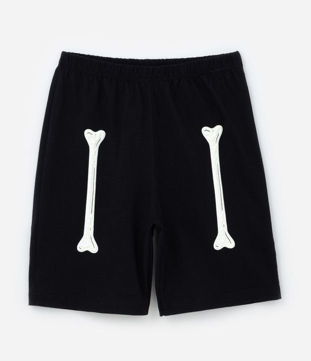 Pijama Infantil Estampa Esqueleto de Halloween - Talle 5 a 14 años 4