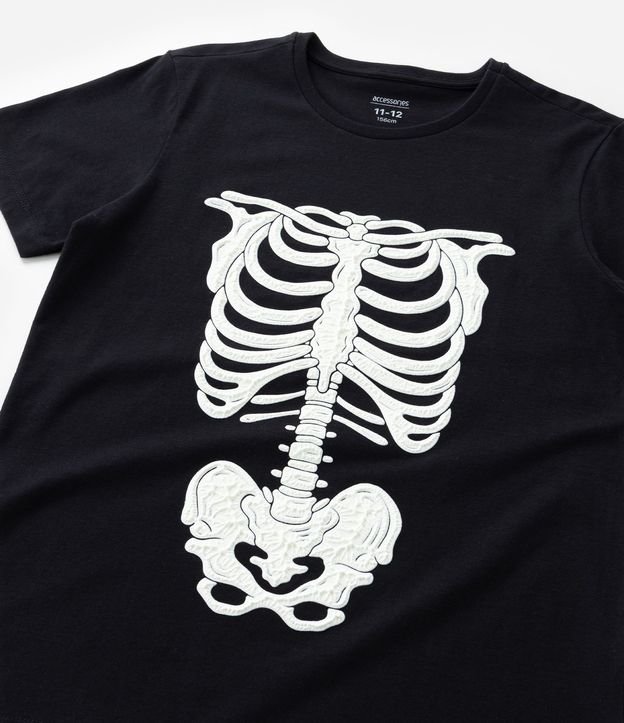 Pijama Infantil Estampa Esqueleto de Halloween - Talle 5 a 14 años 7