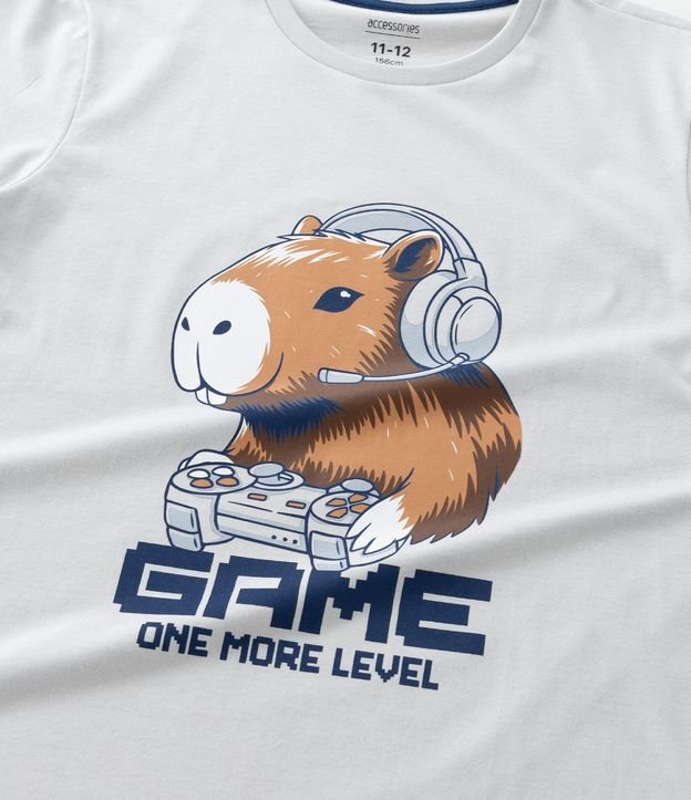 Pijama Infantil con Estampa Capivara Gamer - Talle 7 a 16 años 10