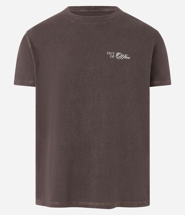 Remera Oversized Deportiva en Algodón Desteñido con Estampa Out of Office 5