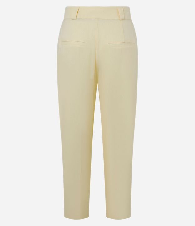 Pantalón Carrot en Viscolino con Solapa y Pliegues 7