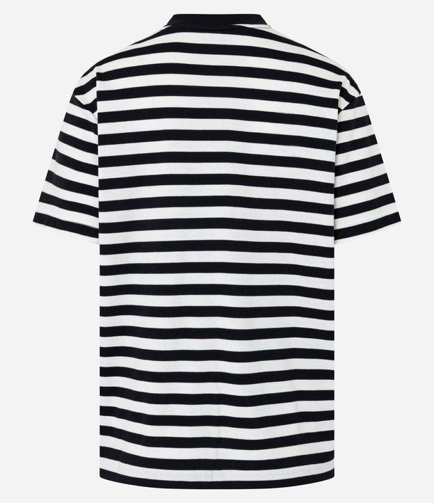 Remera Oversized en Algodón con Rayas Horizontales 7