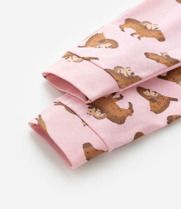 Pijama Infantil en Algodón con Estampa Capivaras - Talle 2 a 14 años 4