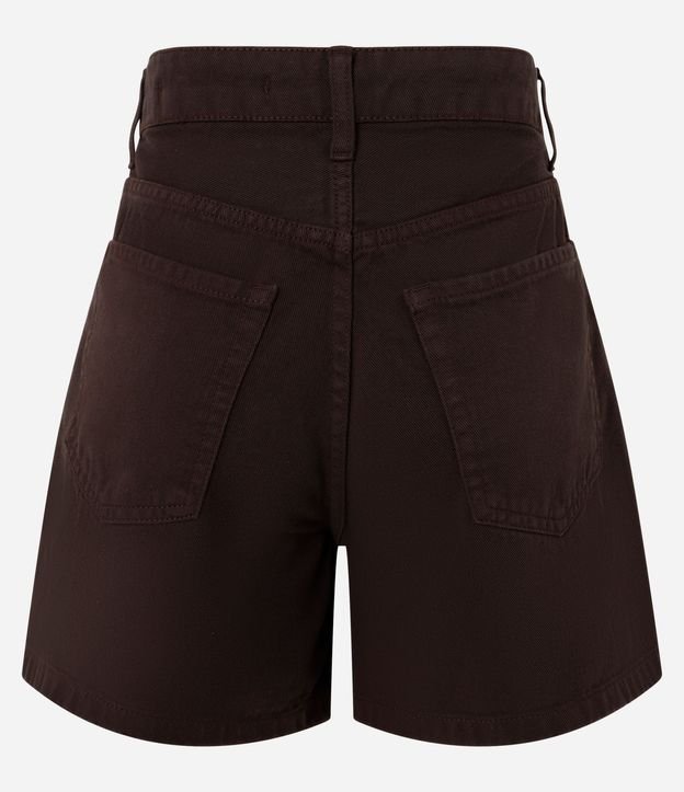 Short Mom Tiro Alto en Sarga con Bolsillos 9
