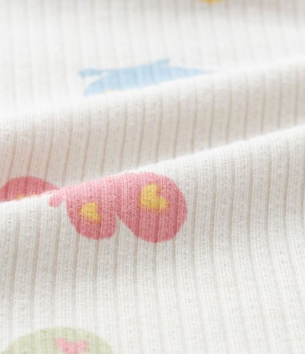 Musculosa Infantil Acanalada  con Estampa Mariposa - Talle 1 a 6 años 4