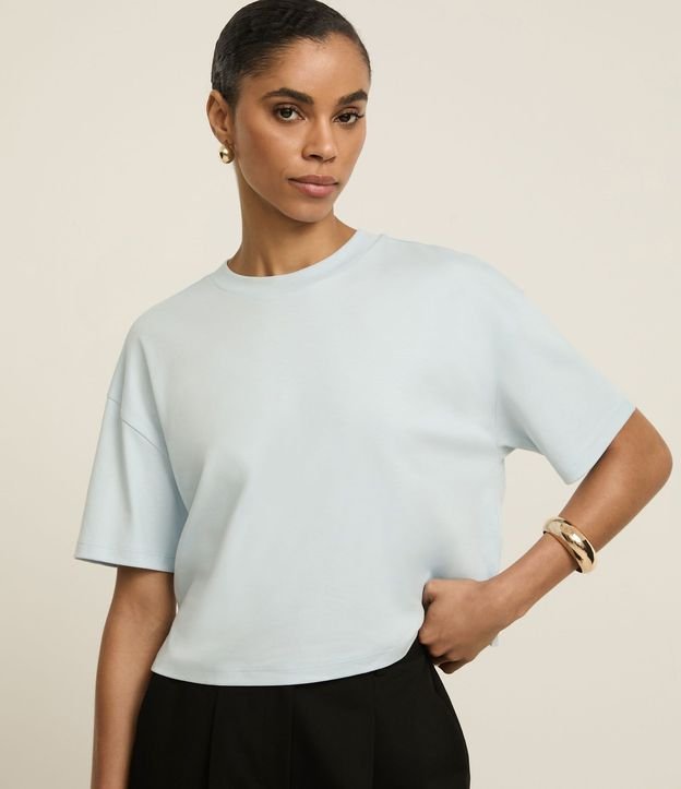 Remera Boxy en Algodón Peruano con Manga Amplia