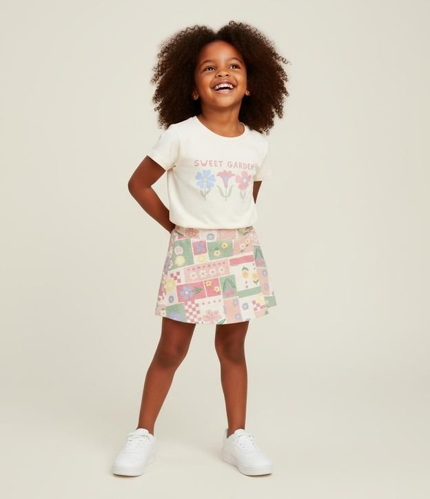 Conjunto Infantil con Estampa Flores - Talle 1 a 6 años