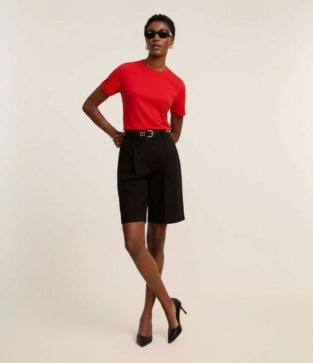 Blusa en Rib con Cuello Redondo 4
