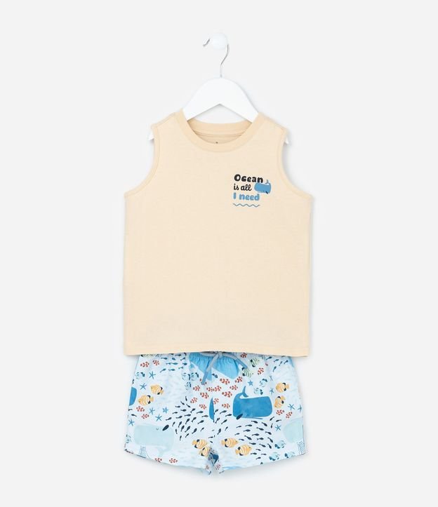 Conjunto Infantil con Estampa Fondo del Mar - Talle 1 a 6 años