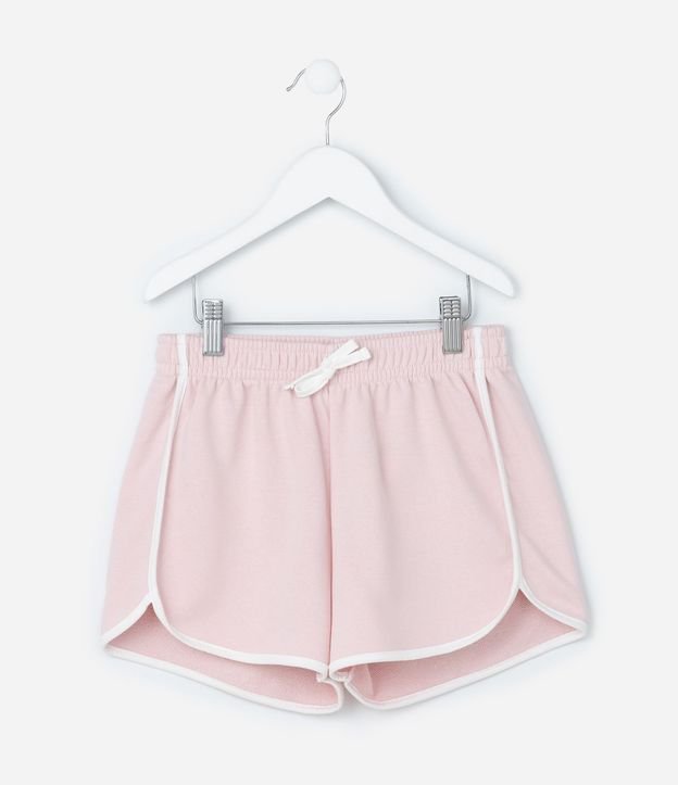 Short Runner Infantil en Algodón con Acabado Contrastante - Talle 5 a 14 años 2