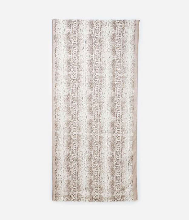 Pañuelo Rectangular en Franela con Estampa Animal Print Cobra